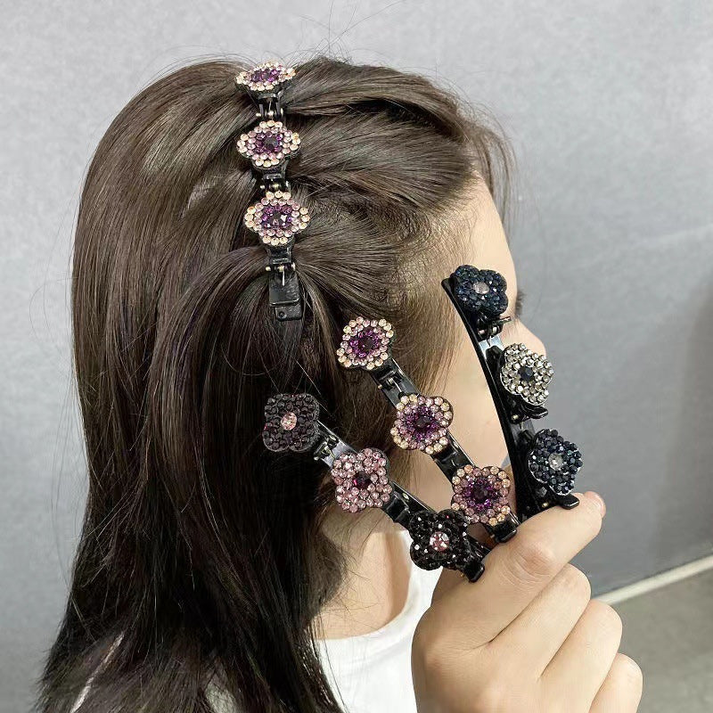 Haarspange mit Kristallblume (4+4 GRATIS)