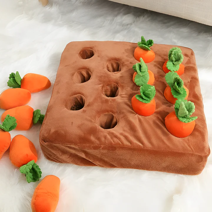 SniffSeek® | Karotten Plüsch-Schnüffelmatte