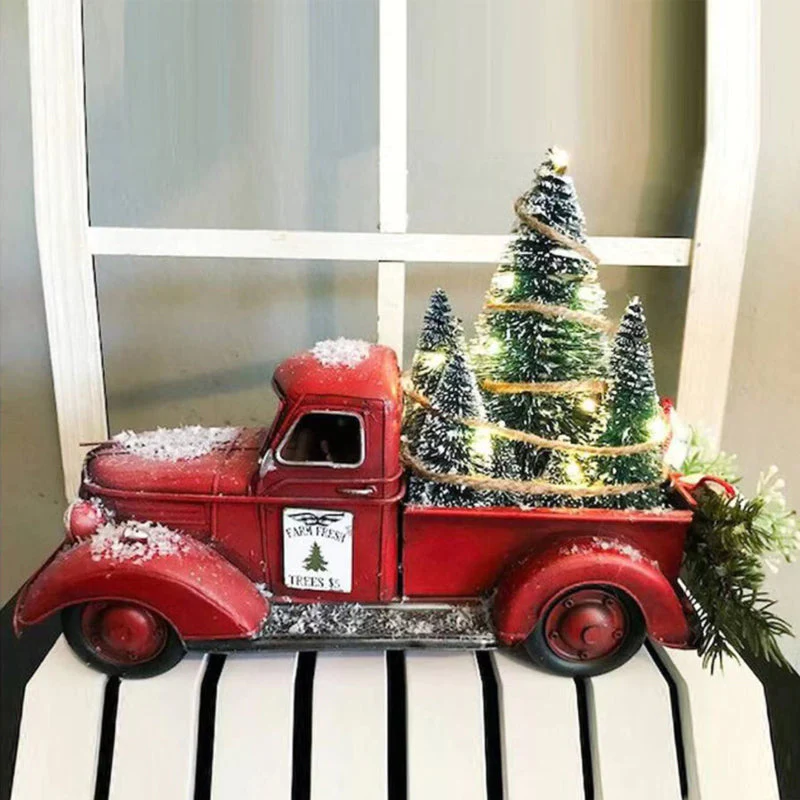 ChristmasTruck® | Roter Truck Weihnachtsdekoration
