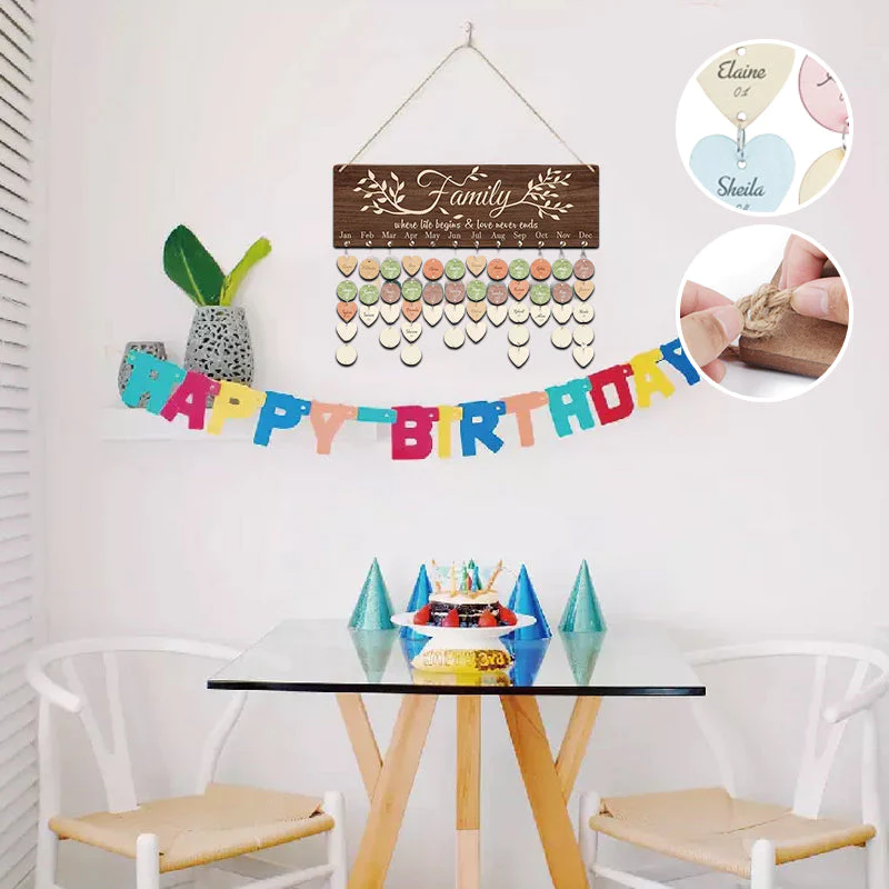 WoodenCalendar® | Hängender Geburtstagskalender für Zuhause