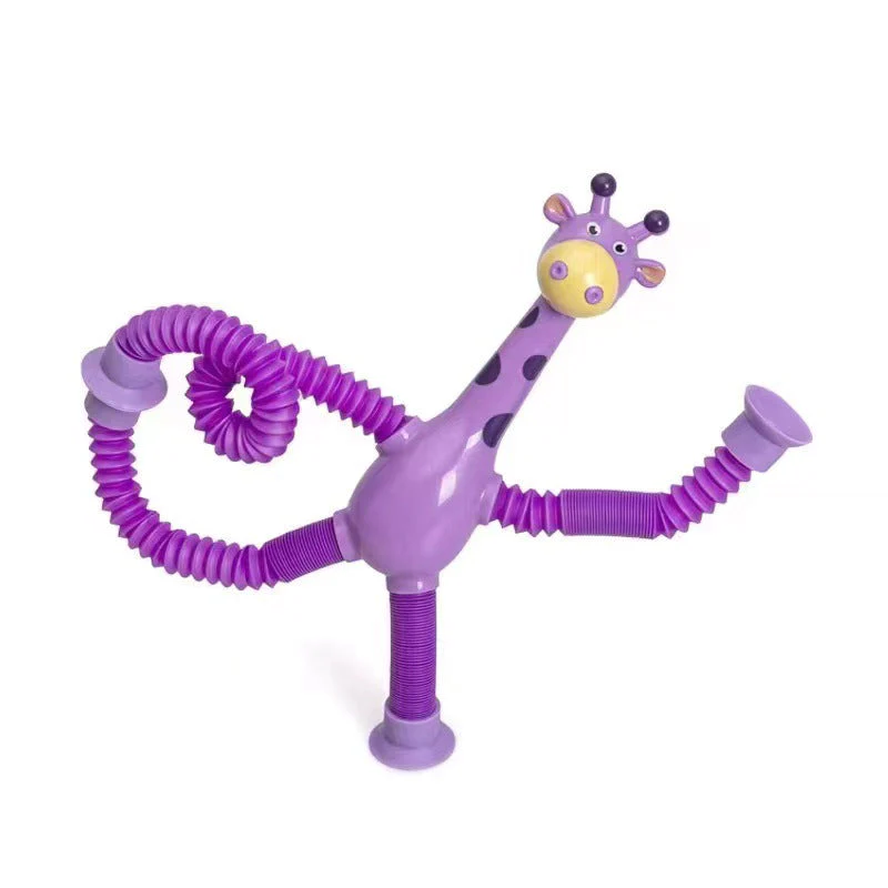 FlexiToy® | Teleskop-Giraffen Spielzeug mit Saugnapf